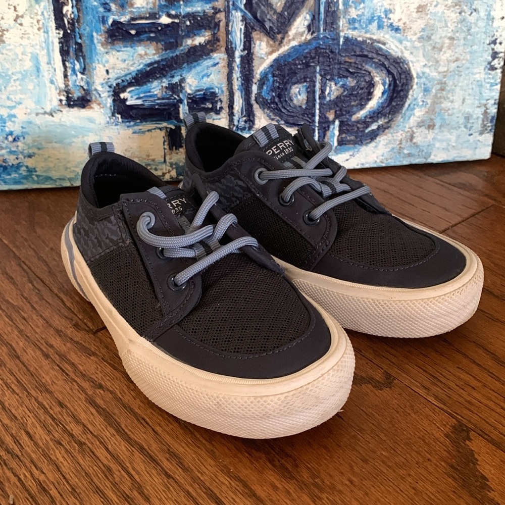 Sperry Top-Sider Soletide 9M Kids Blue Sneakers Mesh Low-Top Laces